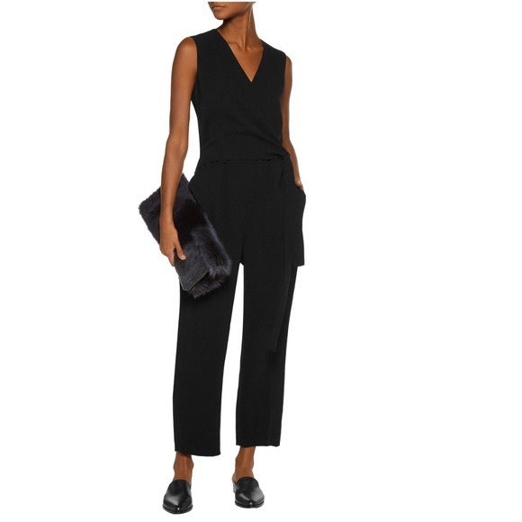 Theory Alvmie Crepe Wrap Jumpsuit - sz 2